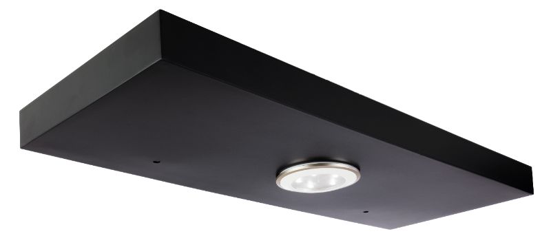 Photo 1 of **DAMAGED* Kieragrace Stockholm Aberg Floating Shelf W/ LED Light Black, 24-Inch, Matte Finish Black #
