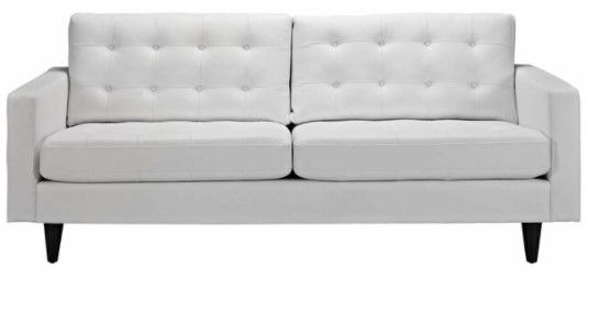 Photo 1 of ***TEAR ON ONE CUSSION** Modway Empress Leather Sofa - White EEI-1010-WHI
