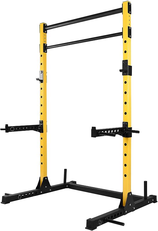 Photo 1 of ***MINOR WARE FROM SHIPPING**MISSING PARTS**HulkFit Multi-Function Adjustable Power Rack Exercise Squat Stand with J-Hooks and Other Accessories, Multiple Versions
