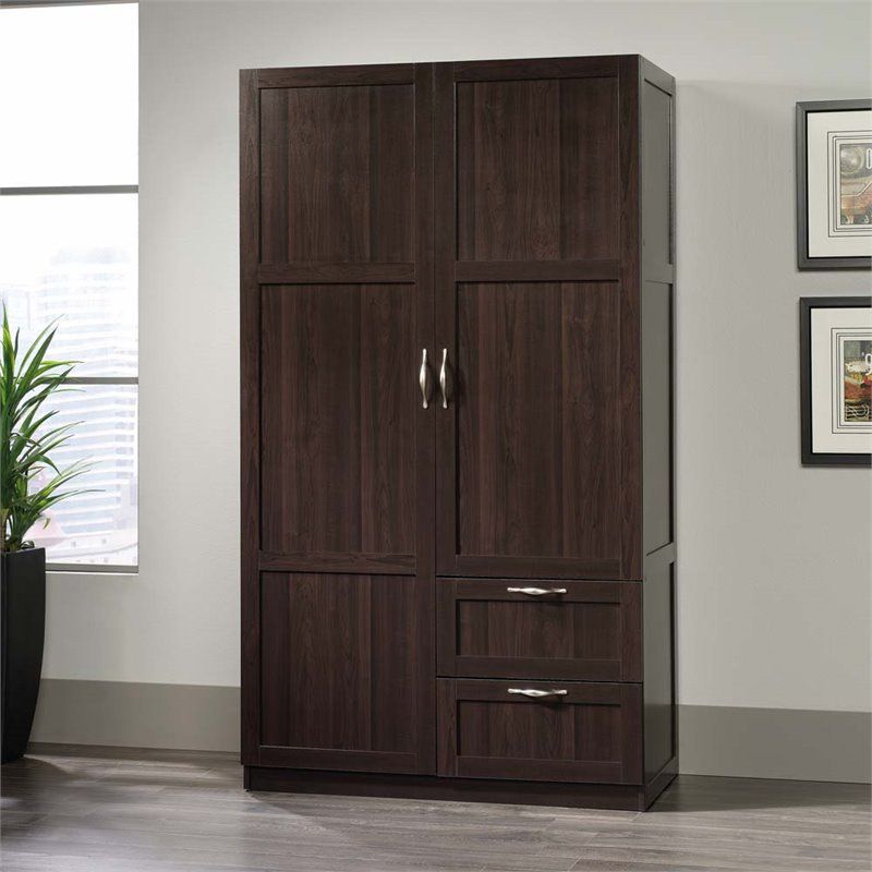 Photo 1 of **DAMAGED EDGES** Sauder Select Storage Wardrobe Cabinet, 71-1/8"H X 40"W X 19-1/2"D, Cinnamon Cherry
