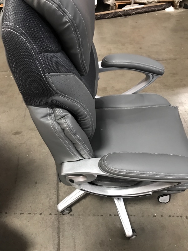 Photo 2 of Serta® Smart Layers™ Arlington AIR™ Bonded Leather High-Back Executive Chair, Dark Gray/Silver
