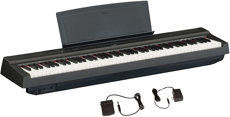 Photo 1 of YAMAHA P125 88-Key Weighted Action Digital Piano with Power Supply and Sustain Pedal, Black
