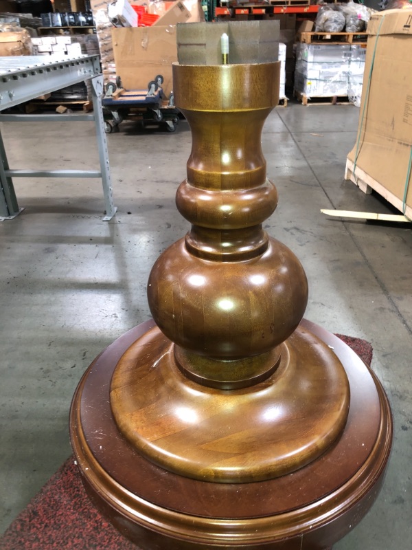 Photo 1 of  Scottsdale Round Wood Old World Pedestal Base Dark- base only !! 