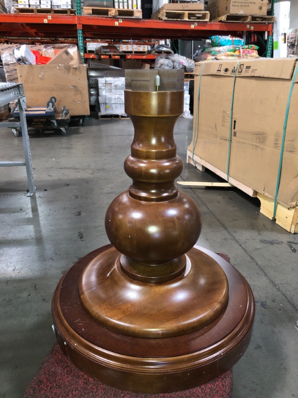 Photo 2 of  Scottsdale Round Wood Old World Pedestal Base Dark- base only !! 