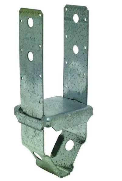 Photo 1 of Simpson Strong-Tie PBS ZMAX Galvanized Standoff Post Base for 4x4 Nominal Lumber-3 pack