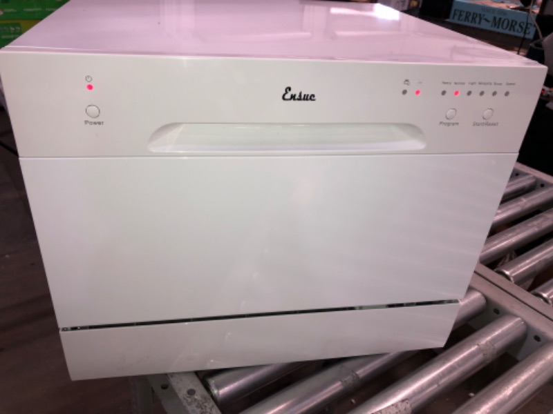 Photo 2 of Ensue Countertop Dishwasher Portable Compact Dishwashing Machine White
