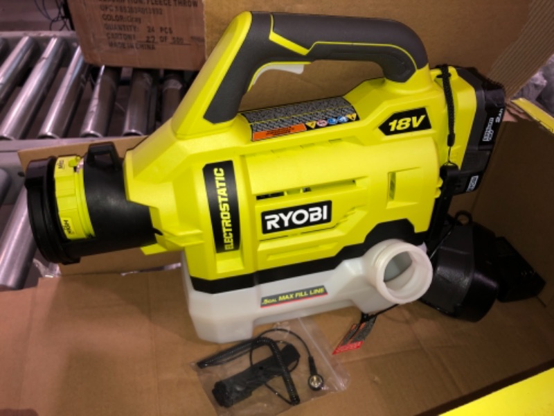 Photo 7 of RYOBI ONE+ 18V Cordless Electrostatic 0.5 Gal Sprayer with 2.0 Ah Battery and Charger