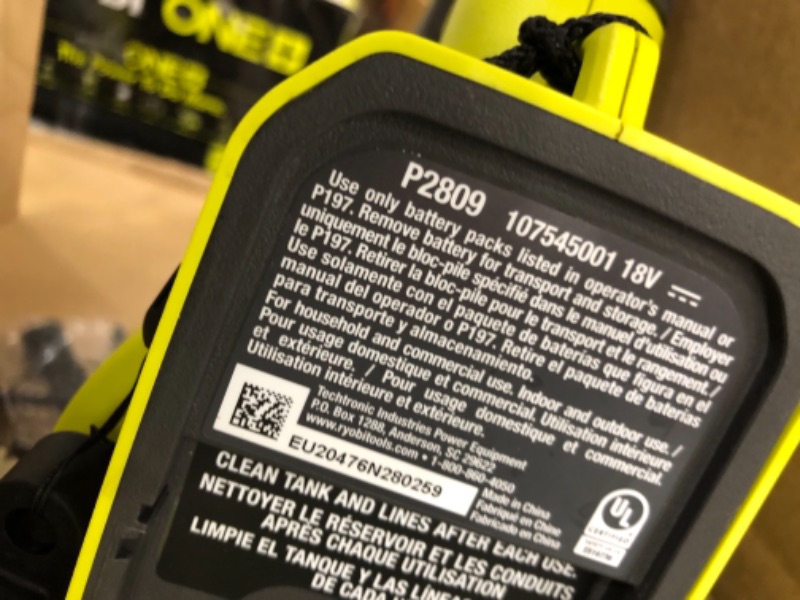 Photo 6 of RYOBI ONE+ 18V Cordless Electrostatic 0.5 Gal Sprayer with 2.0 Ah Battery and Charger