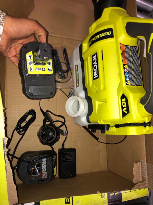 Photo 5 of RYOBI ONE+ 18V Cordless Electrostatic 0.5 Gal Sprayer with 2.0 Ah Battery and Charger