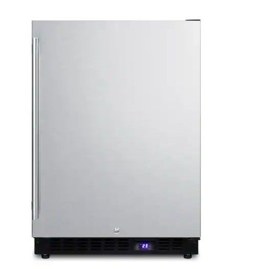 Photo 1 of Summit Appliance 4.7 cu. ft. Frost Free Upright Freezer In Stainless Steel