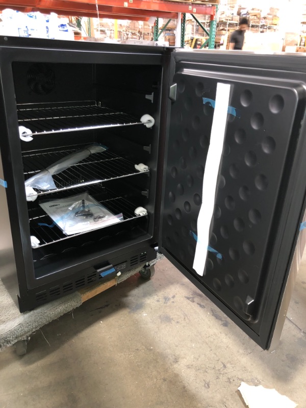 Photo 1 of Summit Appliance 4.7 cu. ft. Frost Free Upright Freezer In Stainless Steel