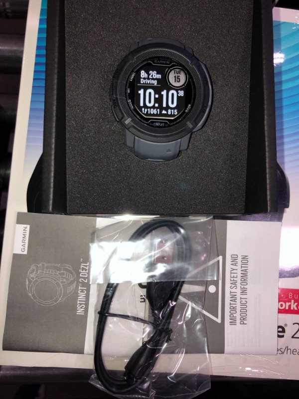 Photo 6 of Garmin Instinct 2, dezl Edition, Rugged Trucking Smartwatch, Easy Break Planning, Compatible with The dezl OTR Navigator, Black
