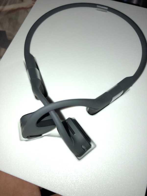 Photo 4 of AfterShokz Air Bone Conduction Wireless Bluetooth Headphones with Reflective Strips, Slate Grey
