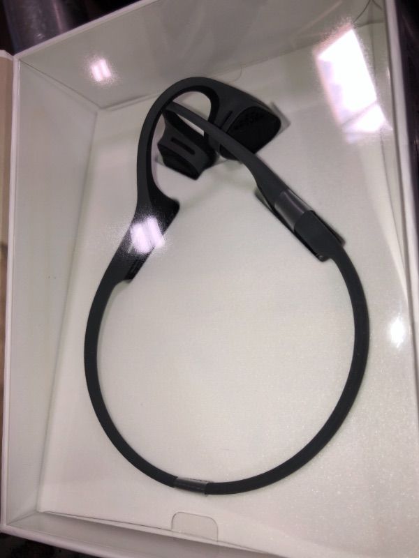 Photo 4 of AfterShokz Air Bone Conduction Wireless Bluetooth Headphones with Reflective Strips, Slate Grey
