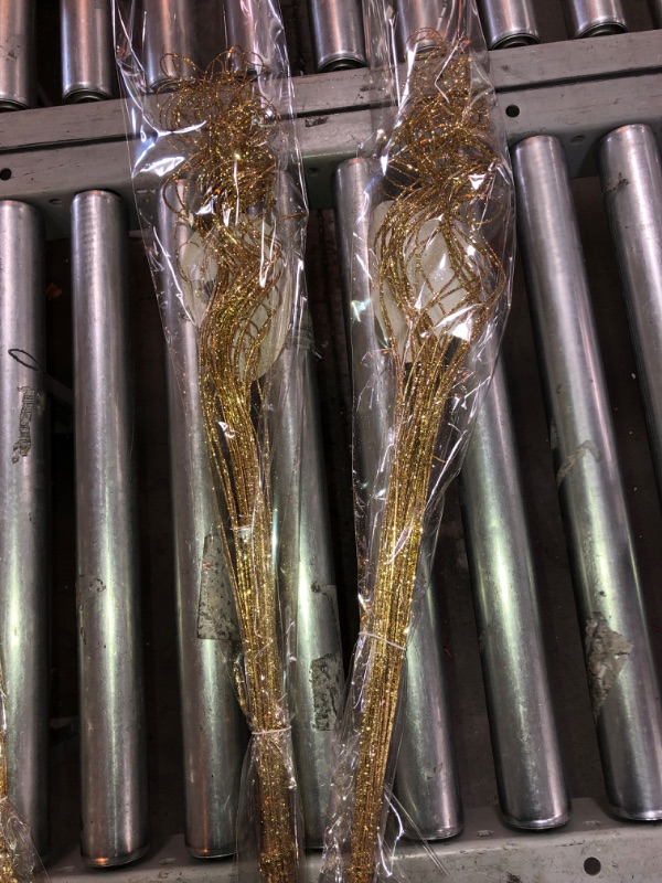 Photo 2 of 24-28" Champagne Sparkle Curly Ting Ting Branch- 2 pack 
