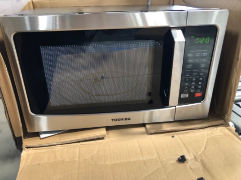 Photo 2 of ***PARTS ONLY*** Toshiba EM131A5C-SS Microwave Oven with Smart Sensor, Easy Clean Interior, ECO Mode and Sound on/Off, 1.2 Cu.ft, Stainless Steel
