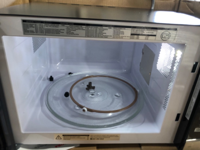 Photo 4 of ***PARTS ONLY*** Toshiba EM131A5C-SS Microwave Oven with Smart Sensor, Easy Clean Interior, ECO Mode and Sound on/Off, 1.2 Cu.ft, Stainless Steel
