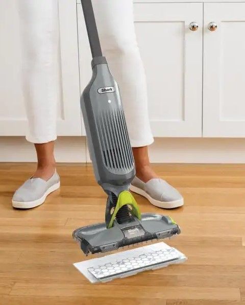 Photo 1 of (*MISSING ACCESSORIES*)
VACMOP Pro Cordless Hard Floor Vacuum Spray Mop with Disposable VACMOP Pad
