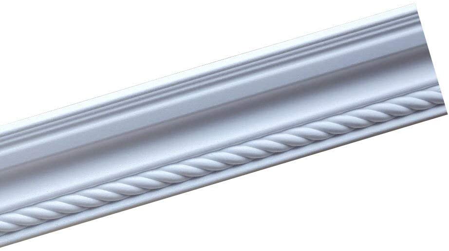 Photo 1 of A la Maison Ceilings GK85 Rope DIY Glue-up Foam Crown Molding (79 X 5IN ) White SET OF 5 PIECES**