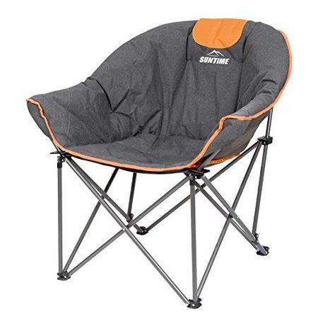 Photo 1 of **MISSING BOTTOM TOP ONLY**Suntime Leisure Moon Folding Camping Chair Stable and Portable to Carry ORANGE
