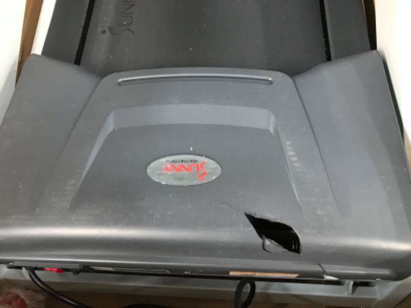 Photo 7 of ***DAMAGED** Sunny Health & Fitness Energy Flex Electric Treadmill with Bluetooth Connectivity, Automatic Incline, Speakers and 16 Preloaded Programs - SF-T7724
