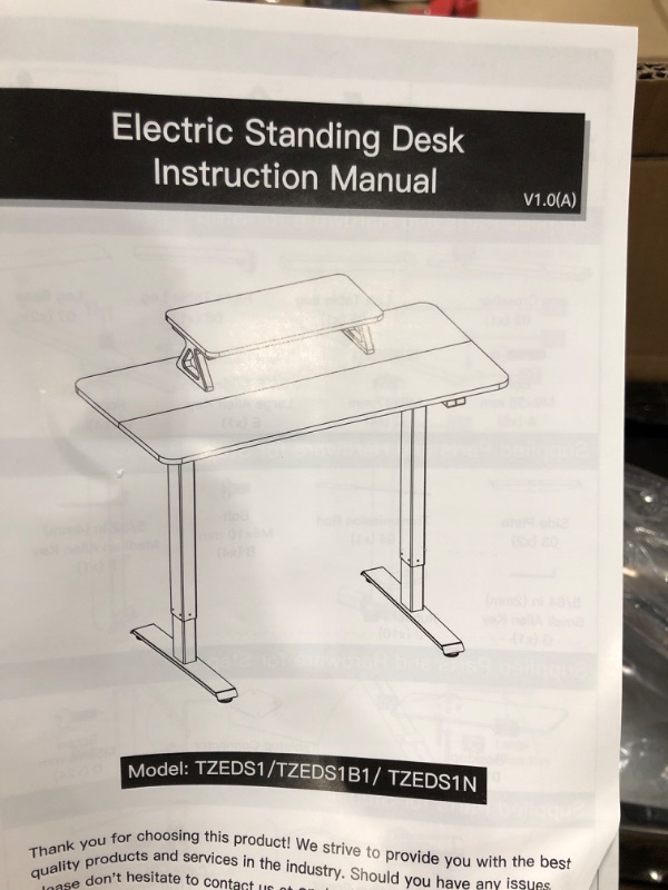 Photo 1 of electric standing desk tzeds1 (known brand or size)
