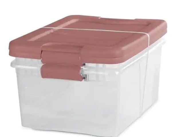 Photo 1 of 15 Qt. Storage Totes (Set of 2)
