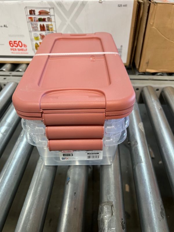 Photo 1 of 6 Qt. Latching Storage Totes (Set of 3)