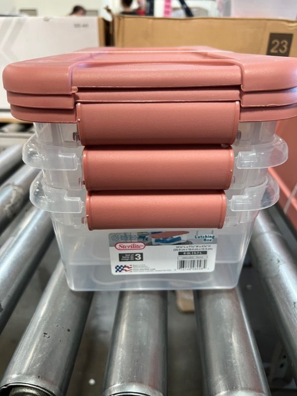 Photo 1 of 6 Qt. Latching Storage Totes (Set of 3)