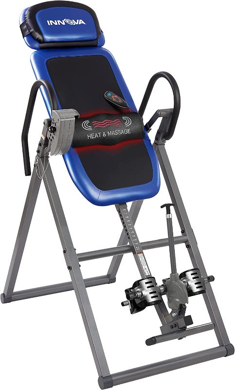 Photo 1 of **BOX CUTTER DAMAGE, REFER TO PHOTO**
INNOVA HEALTH AND FITNESS ITM4800 Advanced Heat and Massage Inversion Table

