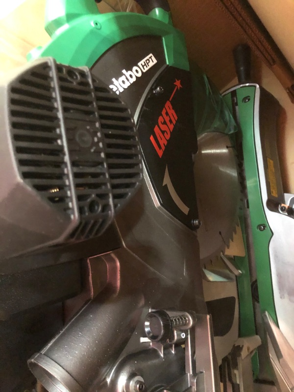 Photo 6 of Metabo HPT 12-Inch Sliding Compound Miter Saw, Double Bevel, Laser Marker, Compact Slide System, 15-Amp Motor, Large Sliding Fences