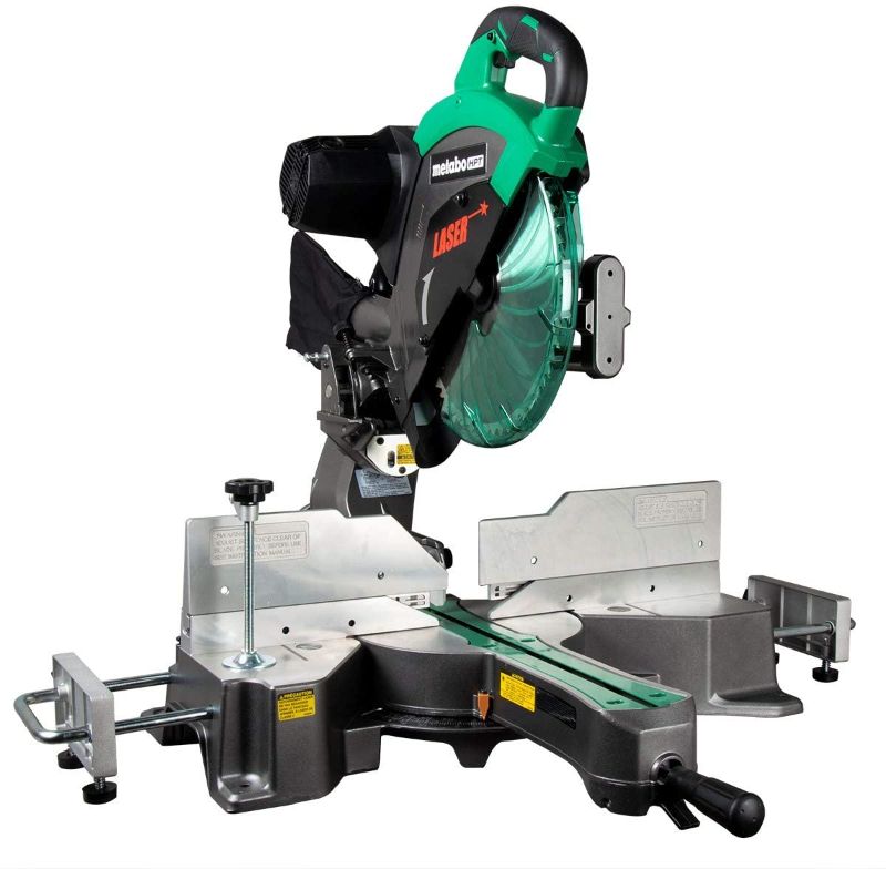 Photo 1 of Metabo HPT 12-Inch Sliding Compound Miter Saw, Double Bevel, Laser Marker, Compact Slide System, 15-Amp Motor, Large Sliding Fences