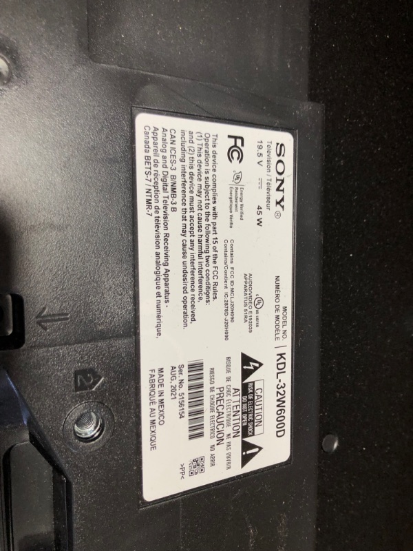 Photo 1 of Sony 32-inch 720p Smart LED TV (KDL32W600D, 2016 Model)
