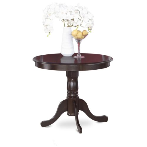 Photo 1 of ANT-CAP-TP Antique Table 36" Round with Cappuccino Finish
