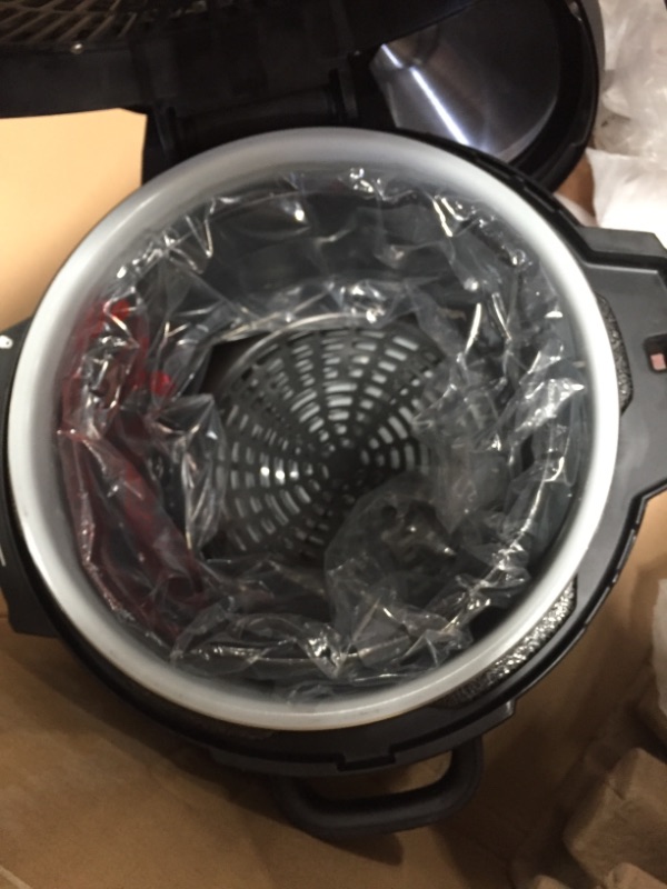 Photo 5 of ** MAJOR DAMAGE***
Ninja FD401 Foodi 12-in-1 Deluxe XL 8 qt. Pressure Cooker & Air Fryer that Steams, Slow Cooks, Sears, Sautés, Dehydrates & More, with 5 qt. Crisper Basket, Deluxe Reversible Rack & Recipe Book, Silver
