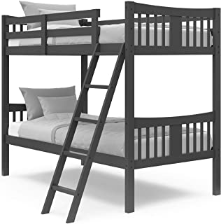 Photo 1 of *** INCOMPLETE*** ONLY BOX 1 OF 2**** MISSING BOX 2***
Storkcraft Caribou Solid Hardwood Twin Bunk Bed with Ladder and Safety Rail, Gray