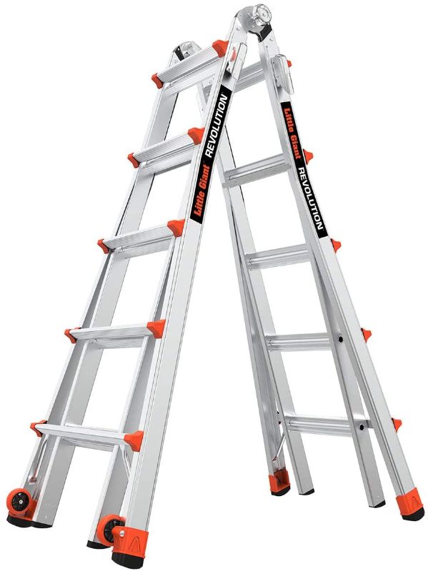 Photo 1 of Little Giant Ladders, Revolution, M22, 22 ft, Multi-Position Ladder, Aluminum, Type 1A, 300, 300 lbs weight rating, (12022) *** MINOR SCRATCHES***
