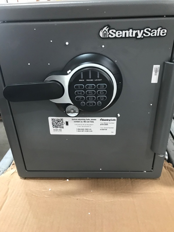 Photo 5 of Sentry Fire-Safe Electronic Lock Business Safes, Grey *** MINOR DAMAGE*** MISSING KEY***LOCKED*** NEED TO BE REST***