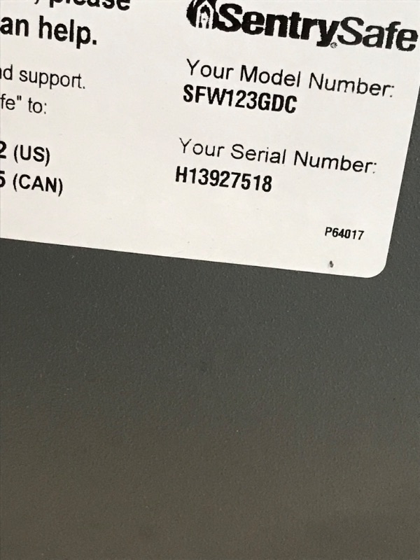 Photo 2 of Sentry Fire-Safe Electronic Lock Business Safes, Grey *** MINOR DAMAGE*** MISSING KEY***LOCKED*** NEED TO BE REST***
