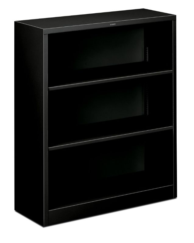 Photo 1 of ***INCOMPLETE***
HON Metal Bookcase, Three-shelf, 34-1/2w X 12-5/8d X 41h, Black ( HONS42ABCP )
