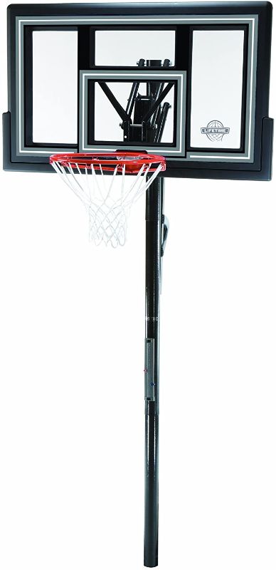 Photo 1 of ***PARTS ONLY***
Lifetime 1084 Height Adjustable In Ground Basketball System, 50 Inch Shatterproof Backboard
