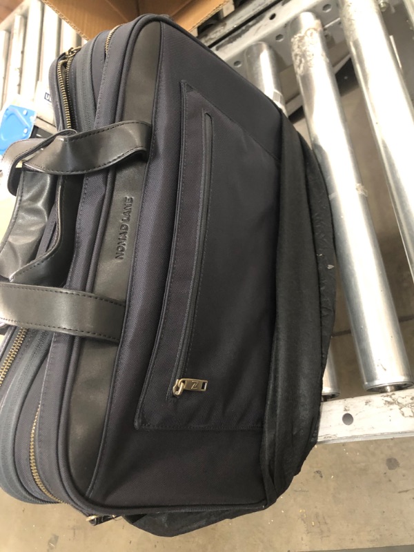 Photo 1 of Nomad Lane Bento Bag - Duffel Bag Suitcase, Lightweight Travel Bag, Multiple Carrying Options and Pockets (Navy w/ Bronze Zipper)
