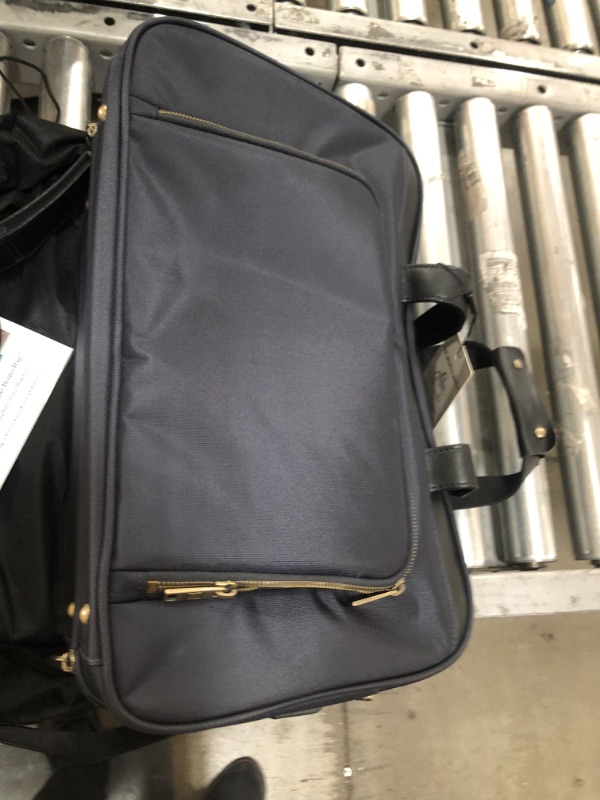 Photo 1 of Nomad Lane Bento Bag - Duffel Bag Suitcase, Lightweight Travel Bag, Multiple Carrying Options and Pockets (Navy w/ Bronze Zipper)
