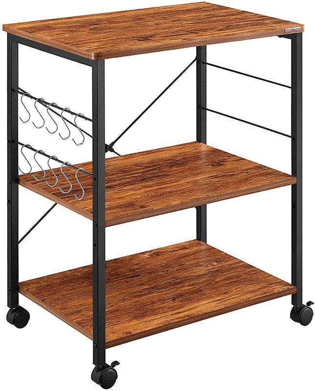 Photo 1 of ***STOCK PHOTO FOR REFERENCE ONLY*** *** MINOR DAMAGE, LOOSE HARDWARE, NO MANUAL***
3-Tier Rolling Kitchen Utility Cart on Wheels 