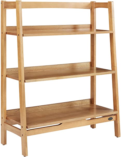 Photo 1 of 43.5 in. Acorn Wood 3-shelf Ladder Bookcase with Open Back
