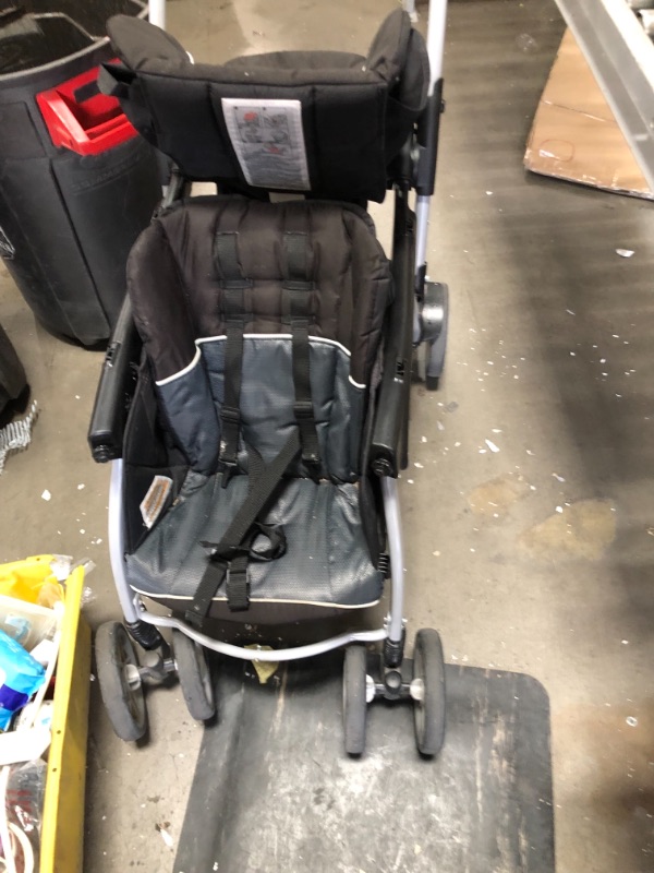 Photo 2 of **USED**Graco DuoGlider Double Stroller | Lightweight Double Stroller with Tandem Seating, Glacier
