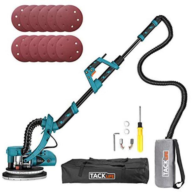 Photo 1 of TACKLIFE Electric Drywall Sander,6.7A 12 Sanding Discs Variable Speed 500-1800RPM,Drywall Sander with LED Light and Carry Bag
