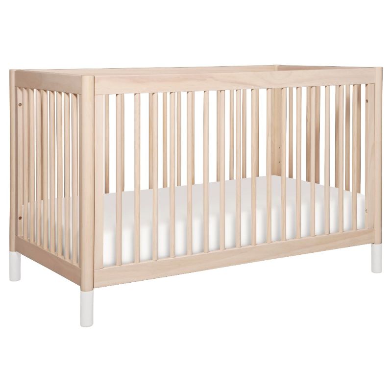 Photo 1 of Babyletto Gelato 4-in-1 Convertible Crib with Toddler Bed Conversion Kit in Washed Natural/white
