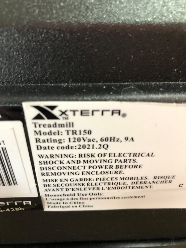 Photo 6 of XTERRA tr150 folding treadmill black
