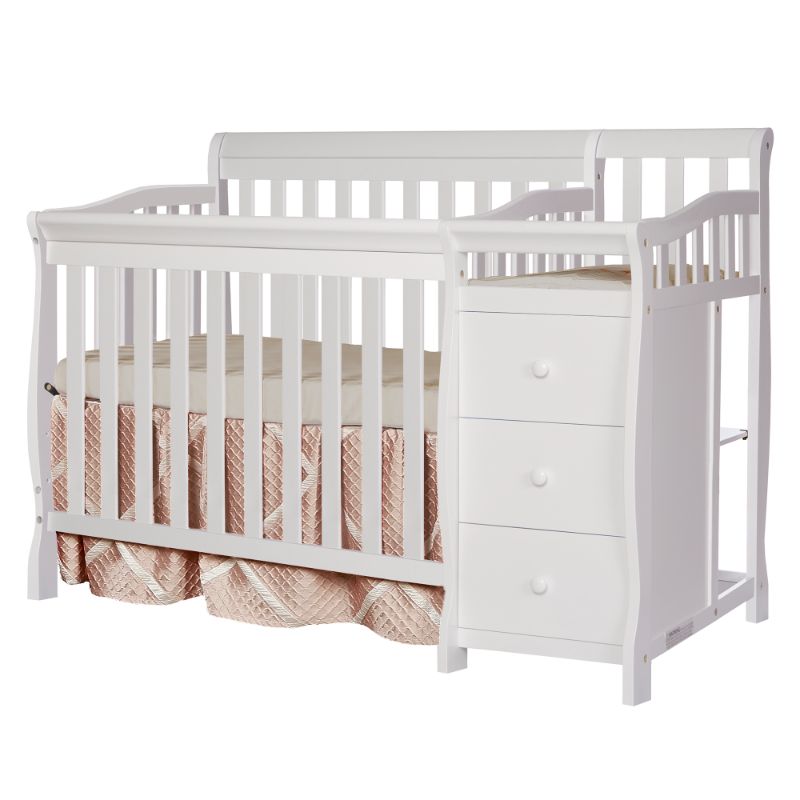 Photo 1 of Dream On Me Jayden 4-in-1 Convertible Mini Crib and Changer, White
